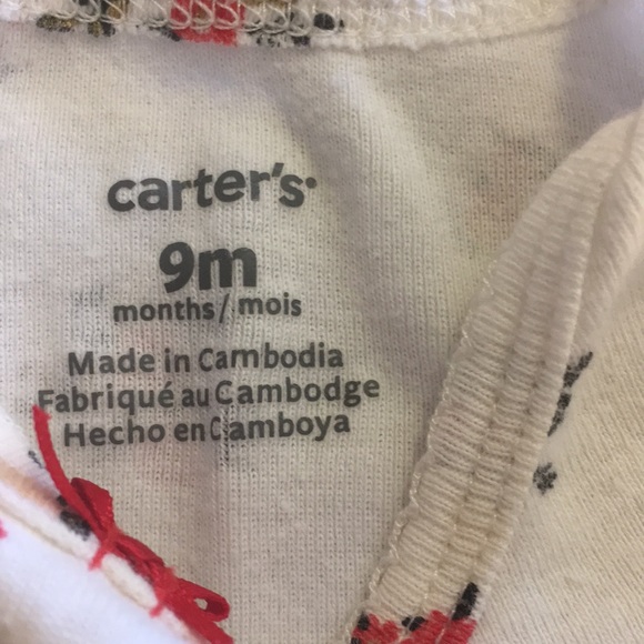 Carter’s reindeer sweater, two onesies, pants 9M - Picture 9 of 12
